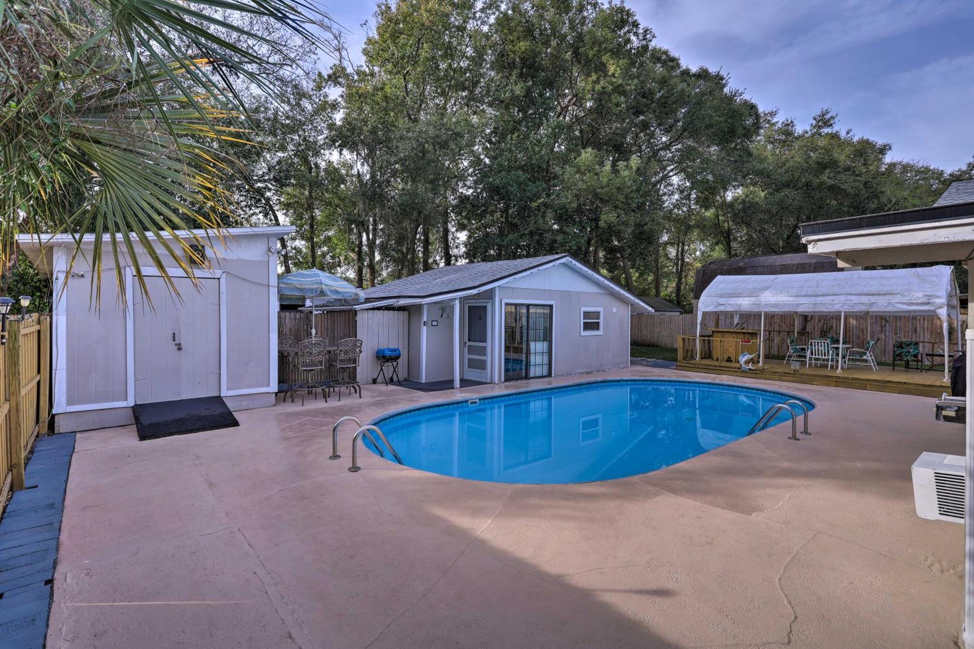 奥兰多Fern Park Pool House With Private Patio And Fire Pit!别墅 外观 照片